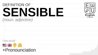 SENSIBLE meaning, definition & pronunciation | What is SENSIBLE? | How to say SENSIBLE