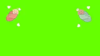 Baby Girl and Baby Boy 👶🍼 Green Screen