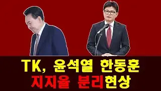 TK, 윤석열 한동훈 지지율 분리현상