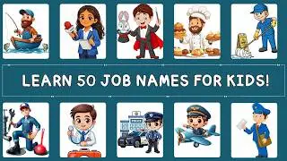 50 Jobs and Professions in English for Kids | Learn Occupations Vocabulary