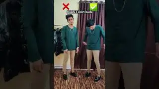 Quick tshirt hack / trick with tshirt / tshirt / best tips to wear tshirt #sbbrand #shorts