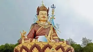 A 35-feet statue of Guru Rimpoche which was recently completed in Kimtang, Nuwakot district of Nepal
