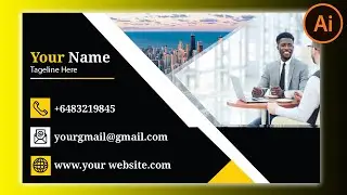 How to make Double Part Business Card Design in Illustrator cc 2023