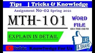 mth101 assignment 2 solution 2021 with Ms word File | mth101 assignment 2 solution 2021