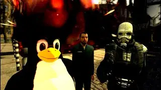 Tux in Half life 2