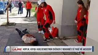 KOPLIK, KRYQI I KUQ DEMOSTRON DHËNIEN E NDIHMË SË PARË NE AKSIDENT
