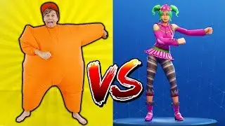 Famous Dance Challenge with Inflatable Suit ☆ Fortnite, Funk, Macarena, Memes etc ☆