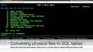 Coding in RPG (IBM i/AS400). Converting Physical Files to SQL Tables.