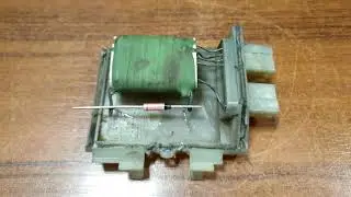Repair of the Volkswagen heater fan control unit (thermal fuse)