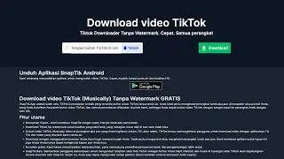 CARA DOWNLOAD VIDEO TIKTOK TANPA WATERMARK