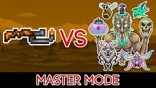 Terraria 1.4.4 - Flamethrower vs ALL Bosses (Master Mode)
