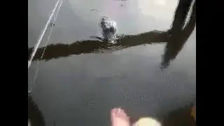 Русский турист на рыбалке