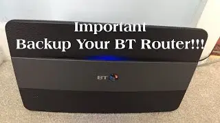 BT Smart Hub  -  Backing up/Restoring Router