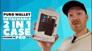 Puro 2in1 lompakkokotelo iPhone 14 Pro (musta) 2022