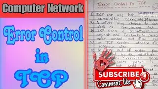 Error Control in TCP Explained 🌐 | 