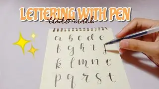 🍉Lettering menggunakan pulpen✨ || pemula