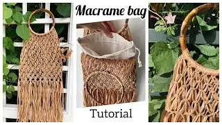 Macrame bag tutorial | bolsa de macramê | raffia bag