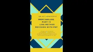 Profit and loss-13 Line Method Revision with PDF