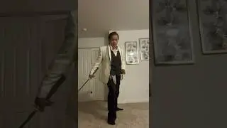 Katana draw in reverse. Dressed up for the weekend with no where to go.#shinobi #martialarts #shorts