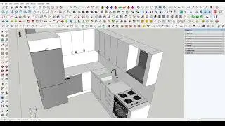 Sketchup Mobilya Tasarımı | Sketchup Modelleme | Mutfak Dolabı | Kitchen Cupboard | Sketchup