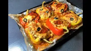 Фаршированные перцы. Рождественский ужин.