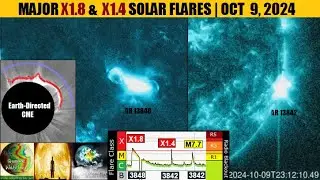 Major X1.8 & X1.4 Solar Flares | Oct 9, 2024