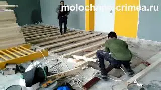 Крым, село Молочное.Школа.Результаты ремонтных работ - Спортзал и Парадный вход в школу