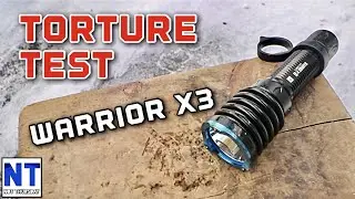I beat the hell out of it ! Olight warrior X 3 torture test & review of one tough flashlight