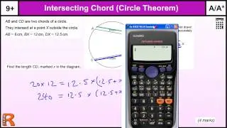 Intersecting Chord Theorem (Circle Theorems) GCSE Maths revision Exam paper practice & help