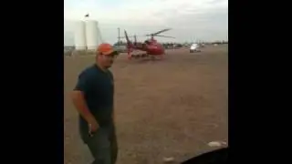 Helicopter ride to work