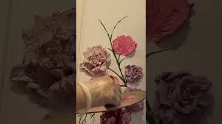 Барельеф или скульптурная живопись своими руками, тема: «Пионы»