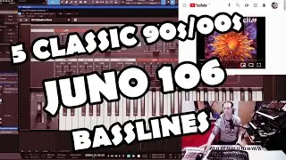 5 Classic Juno 106 Basslines (90s,00s) Using Softube Model 84