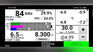 Часть вторая ЗИМА. Честный обзор. 21 января 2022 г. Nissan Leaf 2012г