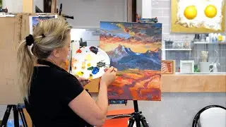 How to Paint a Landscape | Time-Lapse with Masha at Bash & Design Las Vegas