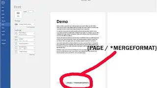 How to Fix MS Word Page number displays in code when printing  or Saving As PDF