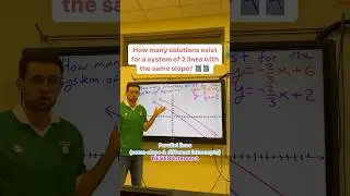 System of Equations special case: how many solutions for 2 lines with the same slope? #math #algebra