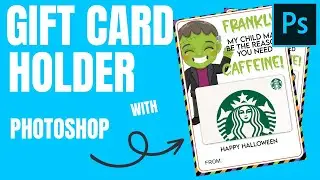 HALLOWEEN GIFT CARD HOLDER HOW TO DESIGN IN PHOTOSHOP | BEGINNERS STEP BY STEP TUTORIAL