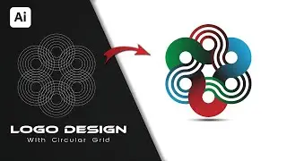 Easy Circle Grid Logo Design in Illustrator | Logo Design | Adobe Illustrator Tutorial