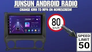 Junsun Android 8+256GB: Easy Home Screen KMH to MPH Switch!