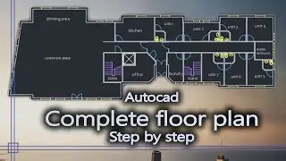 Autocad - Complete floor plan for beginners - Exercise: Care home