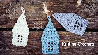 Little House Ornament Crochet Tutorial | Christmas Decor