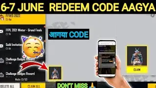 FREE FIRE REDEEM CODE TODAY | 7 JUNE REDEEM CODE FREE FIRE TODAY | FF REDEEM CODE TODAY