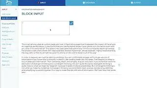 User Guide: Block Input