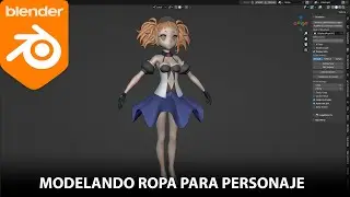 Modelando ropa de personaje en Blender - Timelapse