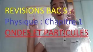 Révisions Bac S : Physique chapitre 1 ONDES ET PARTICULES