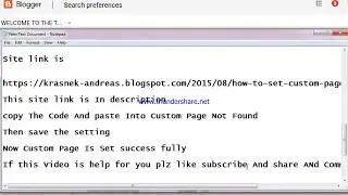 how to set Custom page not found Blogger | Blogger SEO   Custom page Not found