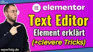 Elementor TEXT EDITOR Element Tutorial (2026): Alle Einstellungen erklärt + Text über Bild legen
