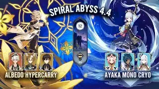 Spiral Abyss 4.4 - C6 Albedo Hypercarry & C4 Ayaka Mono Cryo | Genshin Impact