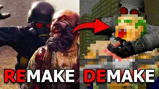 Resident evil 4 Remake vs Demake in GzDoom engine