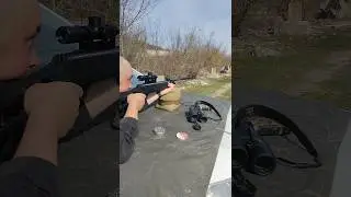 Винтовка Hatsan striker edge с оптическим прицелом стрельба на 40 метров #shorts